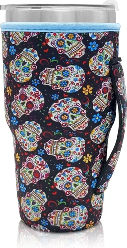 Vista 91 de Fundas Aislantes de Neopreno Portavasos con Asa para Vasos Tumbler de 20oz, Funda Reutilizable para Café Helado Para Tazas de Café de 30oz - 32oz