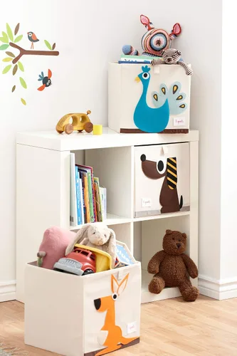Vista 3 de 3 Sprouts Organizador de almacenamiento de juguetes: Organizador de caja de juguetes en cubo para sala de juegos, guardería - Cesta de Perro