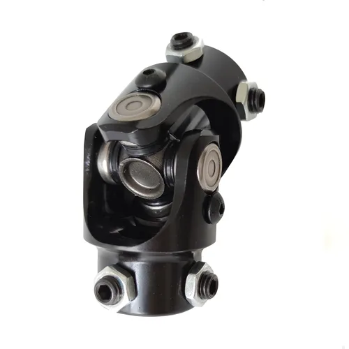 Vista 4 de Junta en U de 3/4" DD x 3/4" DD para eje de dirección, junta en U universal simple negra de 3/4 pulgadas con ángulo máximo de 35° grados y longitud