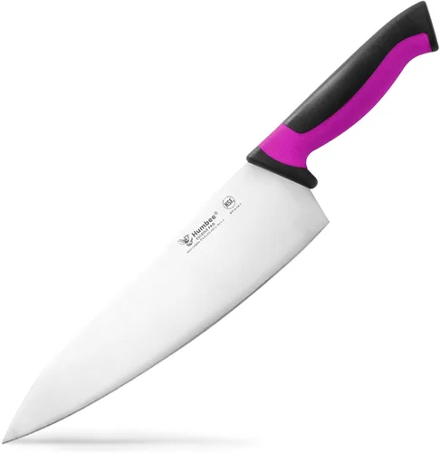 Vista 19 de Cuchillo de chef de 6 pulgadas, hoja de acero inoxidable de alto carbono certificada NSF – Mango ergonómico codificado por colores, cuchillo de Negro