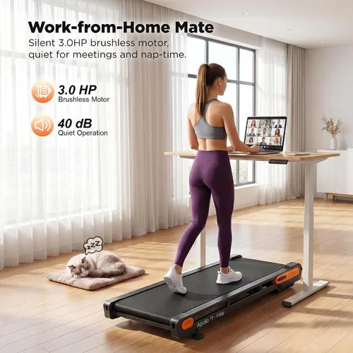 Vista 6 de Vitalwalk Walking Pad with Incline Portable Treadmills for Home Small Space