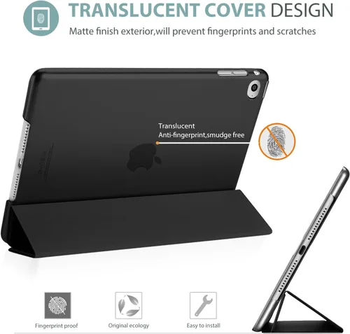 Vista 3 de ProCase Funda Inteligente para iPad Air 2 2014, Funda Protectora con Soporte Ultra Delgada y Ligera con Tapa Trasera Translúcida Esmerilada