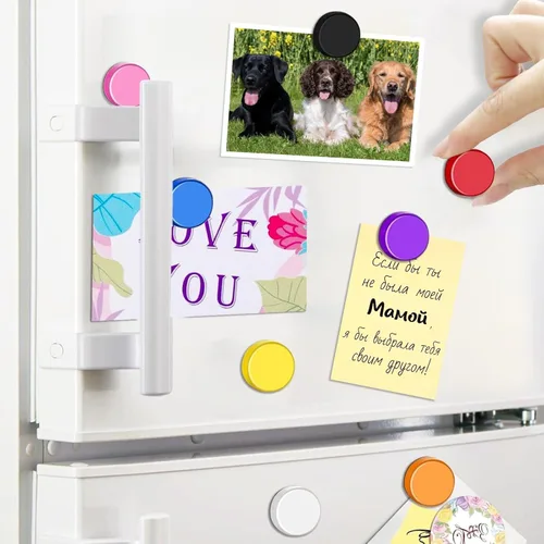 Vista 3 de Qualsen Imanes para nevera, 20 imanes para refrigerador, pequeño imán para pizarra blanca, mini imán lindo para refrigerador, casillero, pizarra 10