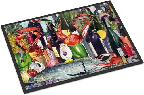 Vista 14 de Caroline's Treasures 1006MAT Pass Bait Shop - Felpudo de 18 x 27 pulgadas, para interiores y exteriores, para entrada, antideslizante, lavable
