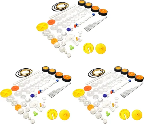 Vista 8 de EUDAX Kit de paquete de engranajes de plástico de 82 piezas – Juego de accesorios surtidos de engranajes de bricolaje para juguete, motor, coche
