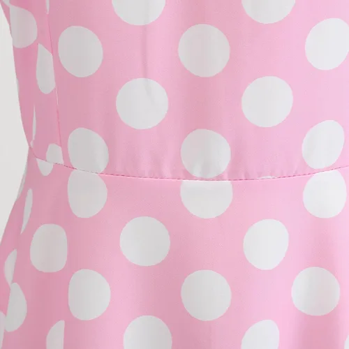 Vista 5 de Vestido vintage de lunares para mujer, vestido retro rockabilly de los años 50, vestido midi para cóctel, fiesta de té, vestido de verano Audrey