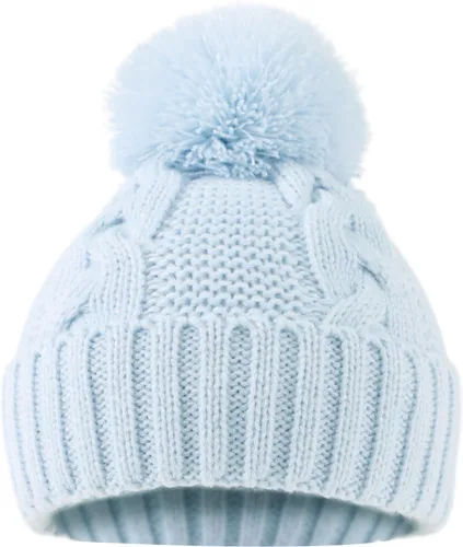 Vista 2 de JANGANNSA Gorro de invierno de punto para bebé, gorro cálido para niños y niñas, gorro con pompón