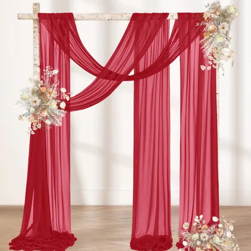 Vista 10 de MLMW Tela de Drapeado para Arco de Boda 1 Panel 29" x 20 Pies Tela Transparente Negra Cortinas de Telón de Fondo para Arco de Boda Cortinas Negro