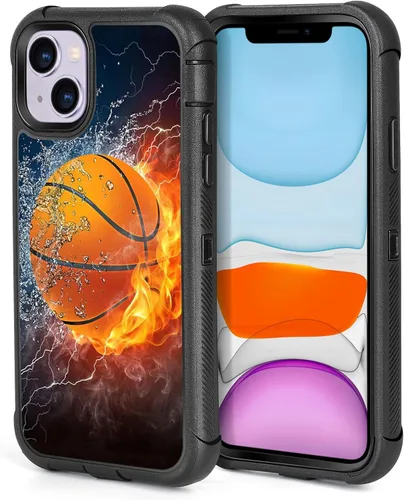 Vista 9 de Carcasa para iPhone 15, diseño de hojas de camuflaje Design for Women Men Boys Kids, 3-Layer Rugged Shockproof Anti-Slip Hard Bumper Silicone