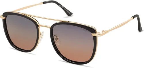 Vista 3 de SOJOS Gafas de sol polarizadas cuadradas estilo aviador retro para mujeres y hombres, gafas de sol vintage para mujer, UV400 SJ2180