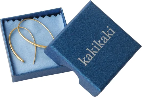 Vista 16 de Threader Earrings 925 Sterling Silver Pull Through Hoops Drop Dangle Minimal Everyday Earrings