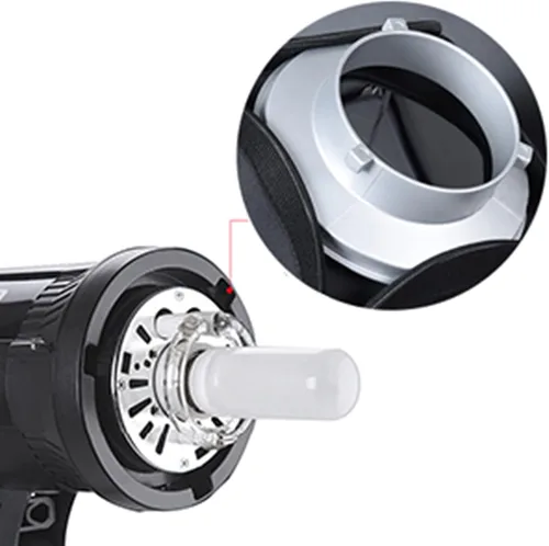 Vista 4 de Godox Adaptador de anillo de velocidad de caja de luz Bowens Mount para fotografía de estudio Diámetro externo de 5.9 pulgadas y diámetro