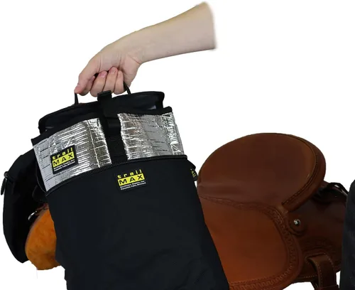 Vista 5 de TrailMax Bolsas de cuerno de caballo para montar en senderos - Bolsas medianas y grandes para caballos y mulas, equipo de sendero aislado con ajuste