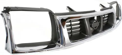 Vista 3 de Garage-Pro Conjunto de Parrilla Frontal para Nissan Frontier 1998-2000, Cáscara Cromada, Inserción Negra, Accesorios Nissan Frontier, NI1200183