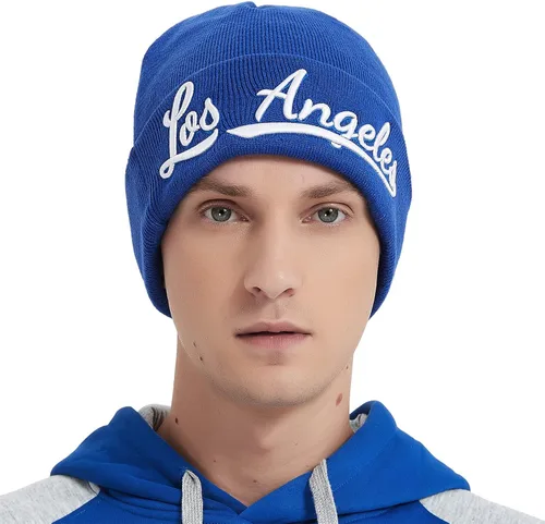Vista 2 de City Team - Gorro de punto clásico con puños bordados en 3D