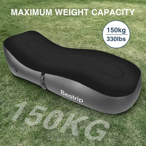 Vista 20 de Bestrip Sofá inflable con bomba incorporada – Sofá tumbona de aire de tamaño extra mejorado, cama portátil con bolsa de almacenamiento, cama