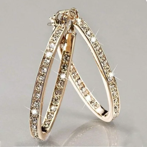 Vista 2 de SEniutarm - Pendientes para mujer diseño de mamá y mujer con incrustaciones de diamantes de imitación