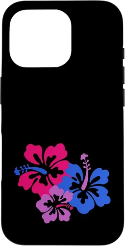Vista 20 de Bisexual Bi Pride Sutil Hibiscus Flower Hawaii LGBT LGBTQ Funda para iPhone 16