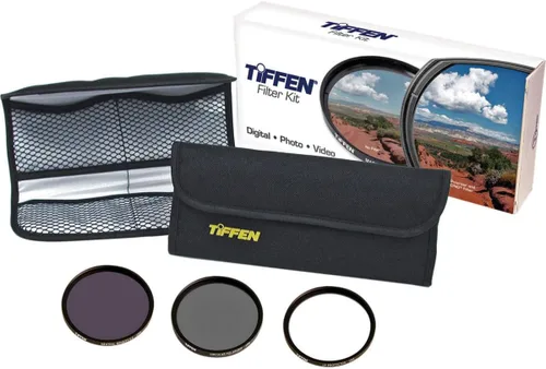 Vista 2 de Tiffen Kit de filtro digital Essentials para 2.283 in (protector UV + polarizador circular + densidad neutra 0.6)
