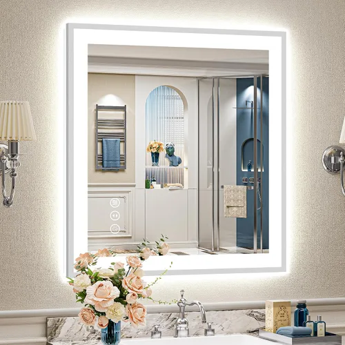 Vista 99 de 24x32 LED Bathroom Mirror, Backlit & Front Lit Lighted Mirror Retroiluminado+luz frontal