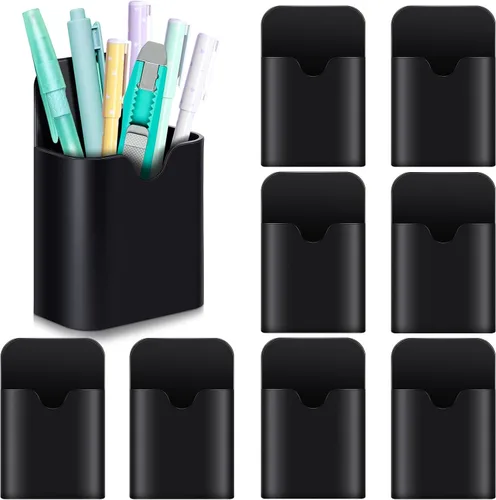 Vista 10 de Jetec 24 Pcs Magnetic Pen Marker Holders Dry Erase Magnetic Pen Pencil Holder Organizer Home Office Supplies for Refrigerator Whiteboard Locker