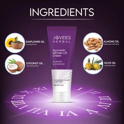 Vista 5 de Jovees Crema de elevación de arrugas de almendras y ginseng 2.12 oz