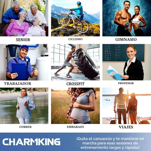 Vista 7 de CHARMKING 3 pares de calcetines de compresión de punta abierta para mujeres y hombres, circulación de 15-20 mmHg es el mejor apoyo para uso durante