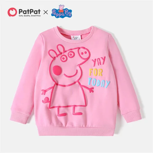 Vista 6 de Peppa Camiseta de manga larga con estampado de personaje de cerdo para niña pequeña