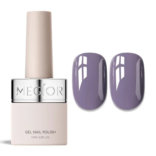 Vista 19 de MEGIOR Esmalte de uñas de gel libre de TPO, 0.5 onzas líquidas, base de gel transparente para remojar la lámpara de uñas LED, capa base de larga