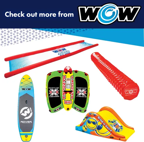 Vista 6 de WOW Sports Mega Ducky 19-1060, 1 a 5 personas remolcable, puntos de remolque delanteros y traseros - Tubo de agua para 5 personas, remolcable