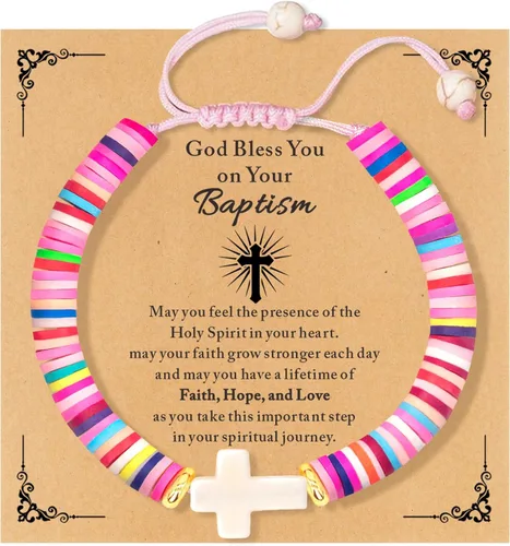 Vista 59 de Regalos navideños para niños, niñas adolescentes, mujeres, linda pulsera de cruz para niñas, regalos de Navidad cristianos para mujeres, ideas