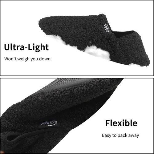 Vista 3 de OZLOOK Slippers for Women Men, Mens Womens House Slippers, Fuzzy Slippers Memory Foam Warm Curly Fur Indoor