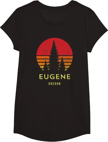 Vista 5 de Camiseta Eugene Oregon, Negro, S