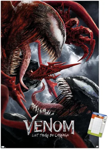 Vista 17 de Trends International Marvel Venom: Let There be Carnage - Póster de pared de batalla de una hoja, 14.725 x 22.375 pulgadas, versión enmarcada