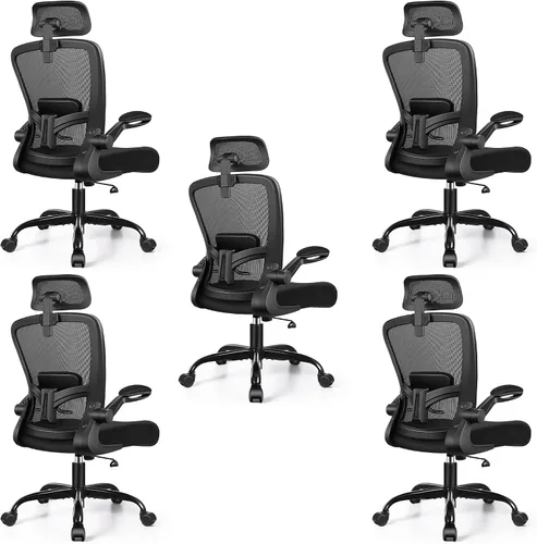 Vista 18 de FelixKing Silla de Oficina, Silla de Escritorio con Soporte Lumbar Ajustable, Silla de Computadora Ergonómica con Respaldo Alto y Respaldo