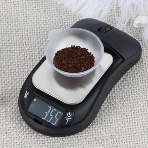 Vista 5 de SaiDian 1 Uds. Mini escala electrónica de alta precisión 3.53 oz/0.00 oz forma creativa ratón escala de alimentos escala portátil joyería escala