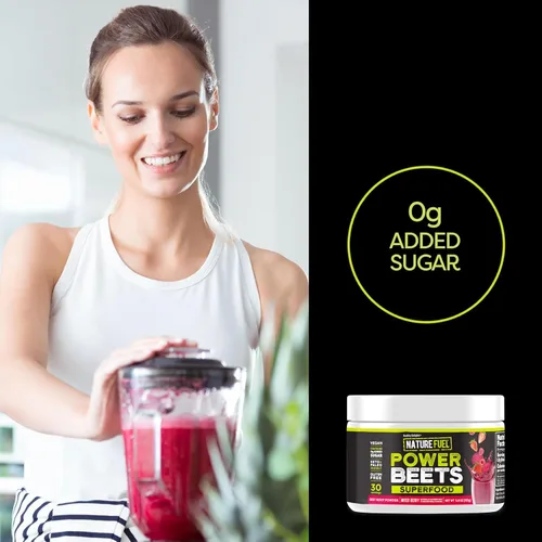 Vista 4 de Healthy Delights Nature Fuel Power Beets, jugo de remolacha vegano en polvo, polvo de remolacha para la presión arterial alta, 0 g de azúcar