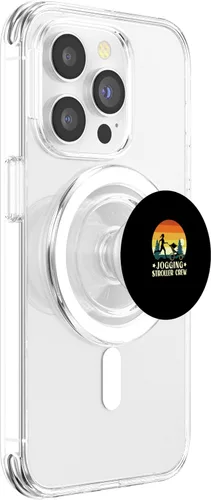 Vista 3 de Jogging Stroller Baby Running Buggy Workout Cardio Fitness PopSockets MagSafe PopGrip for iPhone