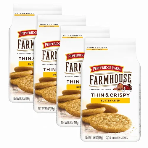 Vista 9 de Pepperidge Farm Galletas Farmhouse Thin & Crispy Butter Crisp, bolsa de 6.9 oz