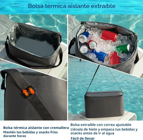 Vista 6 de Jasonwell Inflatable River Tube Float - 2 Person Heavy Duty Pool Float with Removable Cooler, Lake Water Tubes for Floating, Raft Lounge Floatie