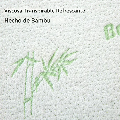 Vista 5 de HOMBYS Cubrecolchón de espuma viscoelástica para cama de masaje con rayón refrescante derivado de bambú, cubrecolchón de mesa de cama con pestañas