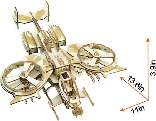 Vista 6 de Rompecabezas de madera 3D grabado láser, kit de construcción de montaje seguro para adolescentes y adultos (peleador)
