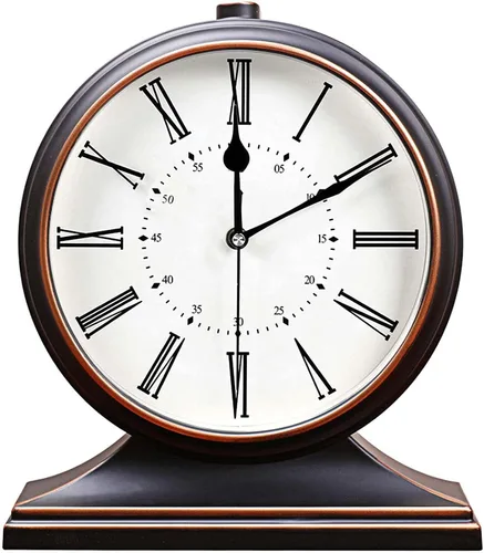 Vista 8 de Reloj de escritorio para decoración de mesa de repisa, silencioso funciona con pilas para chimenea de 12 pulgadas