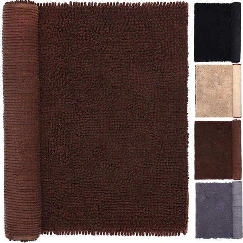 Vista 9 de Tapete de baño marrón de 20 x 31 pulgadas, tapete para entrada a casa, cama de mascotas, tapete de felpilla lanudo para mascotas, tapete de área