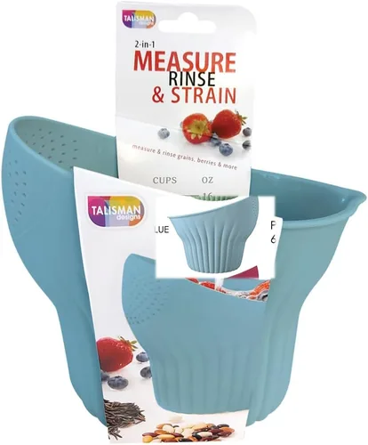 Vista 10 de Talisman Designs Enjuague y tensión 2 en 1 Capacidad para hasta 2 tazas Colador de alimentos Cesta de lavado de frutas Colador y colador