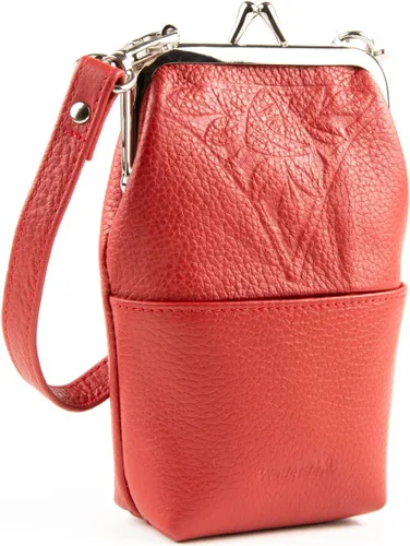 Vista 5 de Cartera de cuero premium para mujer y embrague RFID con muñequera, Negro