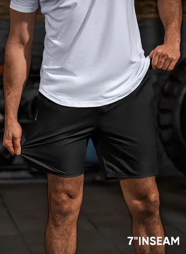 Vista 4 de JMIERR Men's Casual Shorts 5" 7" Drawstring Summer Quick Dry Beach Stretch Waist Golf Athletic Gym Shorts