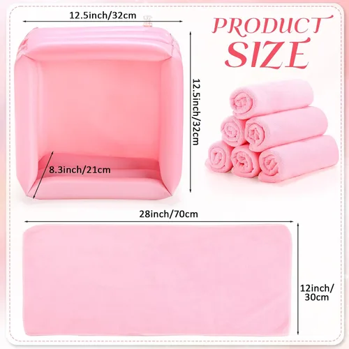 Vista 2 de FillTouch Kit de spa de pies de 12.5 x 12.5 x 8.3 pulgadas para niñas y niños, toallas de mano de 12.5 x 12.5 x 8.3 pulgadas, toallas de mano