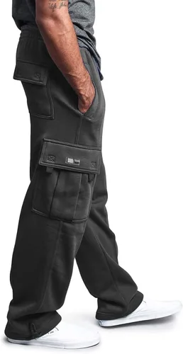 Vista 2 de DIYAGO - Pantalones deportivos tipo cargo para hombre, grandes y altos, holgados y tácticos, pantalones de entrenamiento atléticos, rectos, pierna