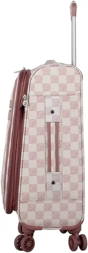 Vista 57 de Steve Madden Equipaje de diseñador, Chalet Gris Claro, Juego de maleta giratoria ligera expandible de 3 piezas - Juego de viaje